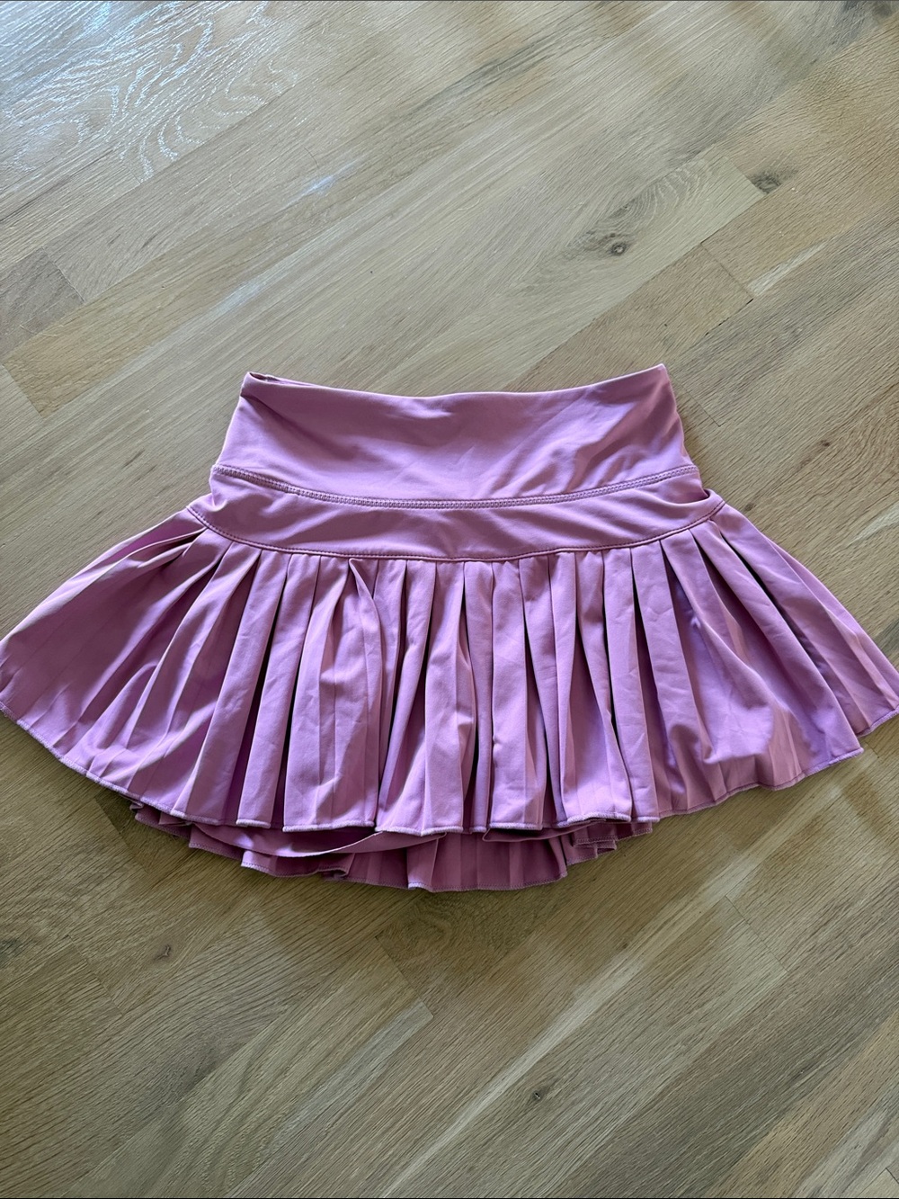 Pleated Mini Skirt in Dusty Rose